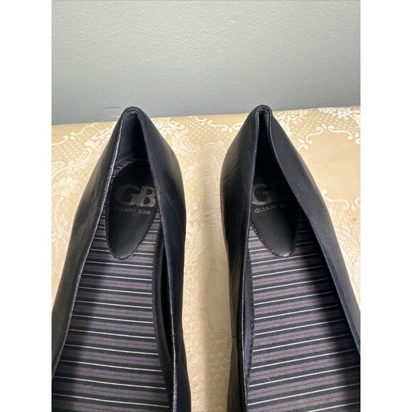 Gianni Bini Square Oval Toe Black Flats Women’s Size 7.5 SEE SCUFFS - Picture 2 of 14